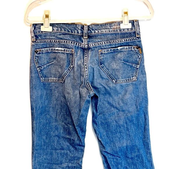 James Jeans Low Rise Flare Hexagonal Back Pockets Sz 27/33 - Picture 10 of 10